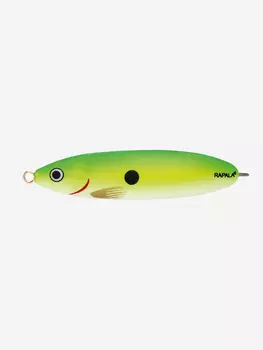 Блесна для рыбалки колеблющаяся RAPALA Minnow Spoon, 8см, 22гр /GSU (незацепляйка), Зеленый