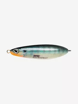 Блесна для рыбалки колеблющаяся RAPALA Rattlin' Minnow Spoon, 8см, 16гр /BG (незацепляйка), Зеленый