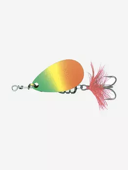 Блесна для рыбалки Kuusamo Kuf-Lippa 7гр. с оперением, FR/FYe/GR (вращающаяся), Зеленый