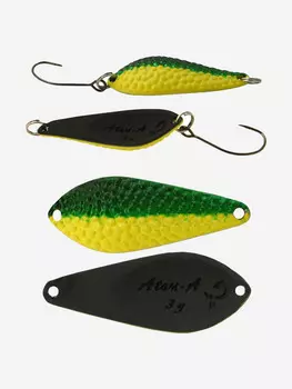 Блесна для рыбалки LureMax Atom-A, 32мм., 3 г., (колеблющаяся), Черный