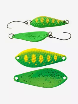 Блесна для рыбалки LureMax Atom-A, 32мм., 3 г., (колеблющаяся), Зеленый