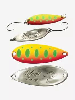 Блесна для рыбалки LureMax Yumi, 34мм., 3,3 г., (колеблющаяся), Серебряный