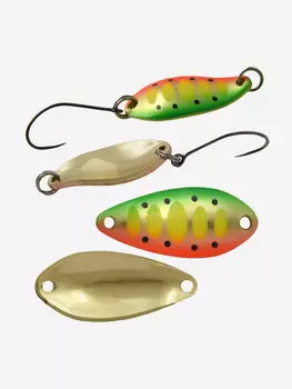 Блесна для рыбалки на форель, окуня, голавля LureMax Dotty колебалка, 25мм., 2,4 г., Золотой