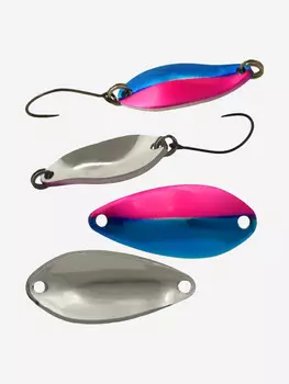 Блесна для рыбалки на форель, окуня, голавля LureMax Dotty колебалка, 25мм., 2,4 г., Серебряный