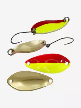 Блесна для рыбалки на форель, окуня, голавля LureMax Dotty колебалка, 25мм., 2,4 г., Золотой