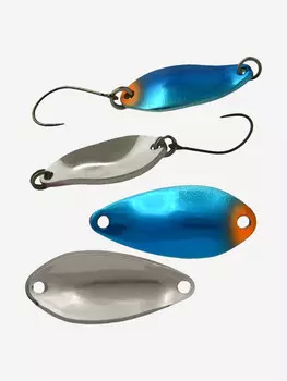 Блесна для рыбалки на форель, окуня, голавля LureMax Dotty колебалка, 25мм., 2,4 г., Синий