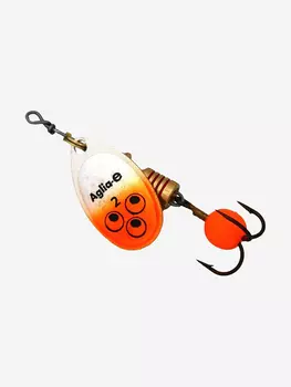 Блесна для рыбалки вертушка Mepps AGLIA-E 2 SHO S/Orange, 1 штука, Серебряный