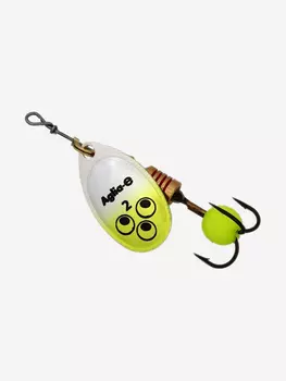 Блесна для рыбалки вертушка Mepps AGLIA-E 2 SHC S/Chartreuse, 1 штука, Серебряный