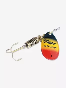 Блесна для рыбалки вертушка Mepps AGLIA FLUO, 1. Furia, 1 штука, Черный