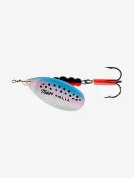 Блесна для рыбалки вертушка Mepps AGLIA FLUO, Micropigments Trout, 4, Rainbo, 1 штука, Голубой