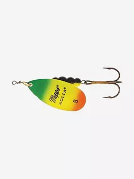 Блесна для рыбалки вертушка Mepps AGLIA FLUO, 5, Tiger, 1 штука, Зеленый