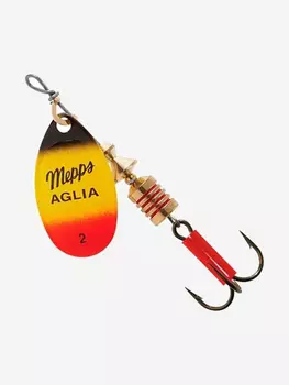 Блесна для рыбалки вертушка Mepps AGLIA FLUO, 2. Furia, 1 штука, Желтый