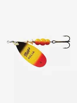 Блесна для рыбалки вертушка Mepps AGLIA FLUO, 4. Furia, 1 штука, Черный