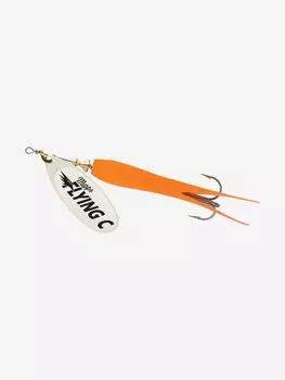 Блесна для рыбалки вертушка Mepps AGLIA FLYING C, 25g №3 SILVER/Orange, 1 штука, Серебряный