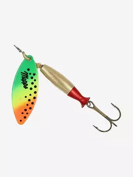 Блесна для рыбалки вертушка Mepps AGLIA LONG HEAVY, 1+ Gold/Tiger, 1 штука, Золотой