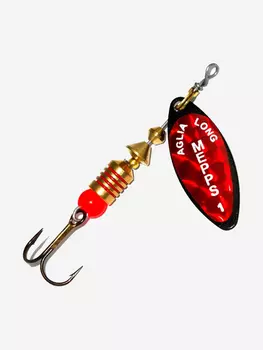 Блесна для рыбалки вертушка Mepps AGLIA LONG REDBO, 1, Black, 1 штука, Черный