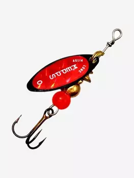 Блесна для рыбалки вертушка Mepps AGLIA LONG REDBO, 0, Black, 1 штука, Черный