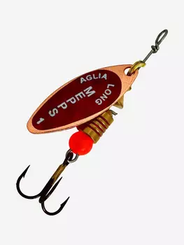 Блесна для рыбалки вертушка Mepps AGLIA LONG REDBO, 1, Copper, 1 штука, Оранжевый