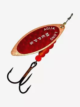 Блесна для рыбалки вертушка Mepps AGLIA LONG REDBO, 3, Copper, 1 штука, Оранжевый