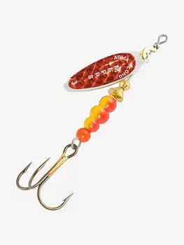 Блесна для рыбалки вертушка Mepps AGLIA LONG REDBO, 3, SILVER, 1 штука, Серебряный