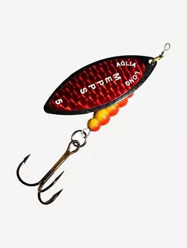 Блесна для рыбалки вертушка Mepps AGLIA LONG REDBO, 5, BL, 1 штука, Черный