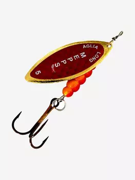 Блесна для рыбалки вертушка Mepps AGLIA LONG REDBO, 5, Gold, 1 штука, Золотой