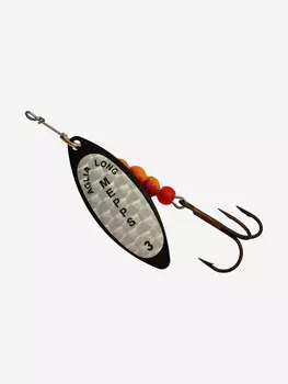 Блесна для рыбалки вертушка Mepps AGLIA LONG RAINBO, 3, Black, 1 штука, Черный