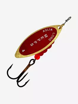 Блесна для рыбалки вертушка Mepps AGLIA LONG REDBO, 4, Gold, 1 штука, Золотой