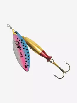 Блесна для рыбалки вертушка Mepps AGLIA LONG HEAVY, 3, SILVER/Rainbo, 1 штука, Серебряный