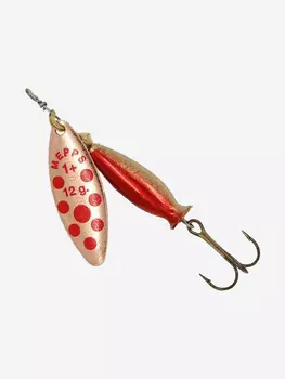 Блесна для рыбалки вертушка Mepps AGLIA LONG HEAVY, 1+ Copper PTS Red, 1 штука, Коричневый