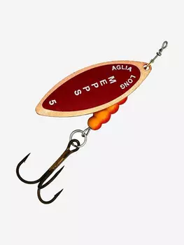 Блесна для рыбалки вертушка Mepps AGLIA LONG REDBO, 5, Copper, 1 штука, Оранжевый