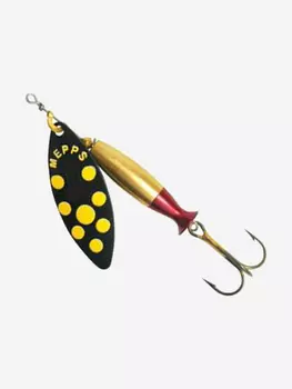 Блесна для рыбалки вертушка Mepps AGLIA LONG HEAVY, 1, Black/Yellow, 1 штука, Черный