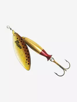 Блесна для рыбалки вертушка Mepps AGLIA LONG HEAVY, 2, Gold/Brown, 1 штука, Золотой
