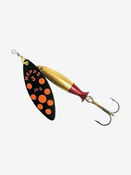 Блесна для рыбалки вертушка Mepps AGLIA LONG HEAVY, 3, Black/Orange, 1 штука, Черный