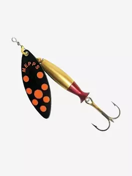 Блесна для рыбалки вертушка Mepps AGLIA LONG HEAVY, 1+ Black/Orange, 1 штука, Черный