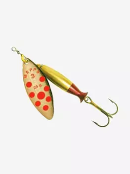 Блесна для рыбалки вертушка Mepps AGLIA LONG HEAVY, 3, G PTS Red, 1 штука, Золотой