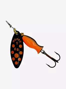 Блесна для рыбалки вертушка Mepps AGLIA LONG HEAVY, 1, Black/Orange, 1 штука, Черный