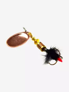 Блесна для рыбалки вертушка Mepps AGLIA MOUCHE, 00, Copper/Black fly, 1 штука, Коричневый