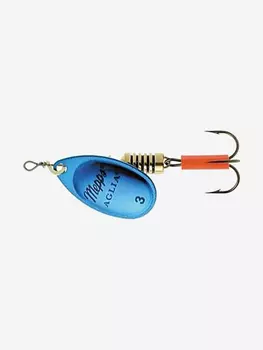 Блесна для рыбалки вертушка Mepps AGLIA PLATINUM, 3, Blue/SILVER, 1 штука, Голубой