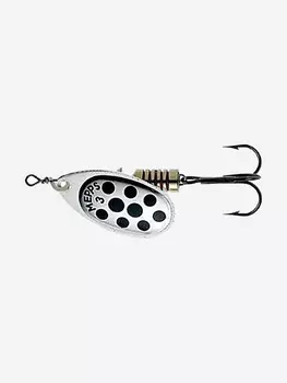 Блесна для рыбалки вертушка Mepps AGLIA PTS, 3, SILVER/Black dots, 1 штука, Серебряный