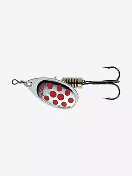 Блесна для рыбалки вертушка Mepps AGLIA PTS, 3, SILVER/Red dots, 1 штука, Серебряный