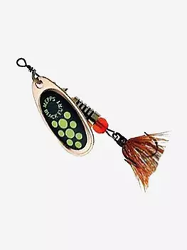 Блесна для рыбалки вертушка Mepps BLACK FURY MOUCHE, 00, Copper/Chartreuse, 1 штука, Коричневый