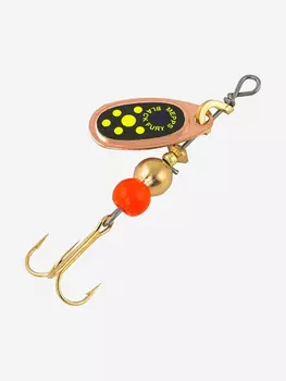 Блесна для рыбалки вертушка Mepps BLACK FURY 00, Copper/Chartreuse, 1 штука, Коричневый