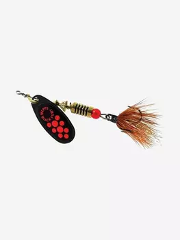 Блесна для рыбалки вертушка Mepps BLACK FURY MOUCHE, 0, Black/Orange, 1 штука, Черный