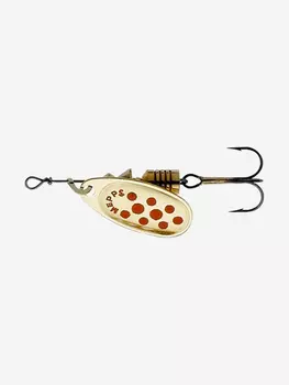 Блесна для рыбалки вертушка Mepps COMET PTS, 0, Gold/Red dots, 1 штука, Золотой
