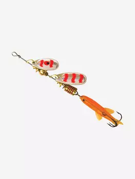 Блесна для рыбалки вертушка Mepps TANDEM PERCH, SILVER/Red (блистер), Серебряный