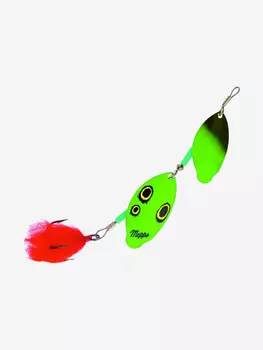 Блесна для рыбалки вертушка Mepps TANDEM PIKE, Black/Green/Gold (блистер), Черный