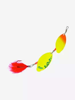 Блесна для рыбалки вертушка Mepps TANDEM PIKE, OR/Chartreuse/SILVER (блистер), Оранжевый