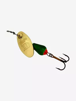 Блесна для рыбалки вертушка Mepps XD PLATINUM, 1, Gold/Green, 1 штука, Золотой