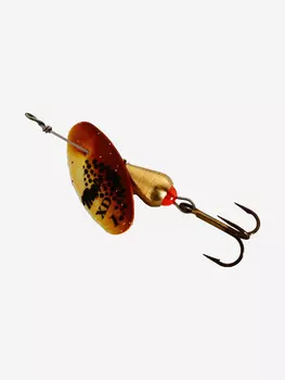 Блесна для рыбалки вертушка Mepps XD TRI FLUO, 1, G/Brown, 1 штука, Золотой